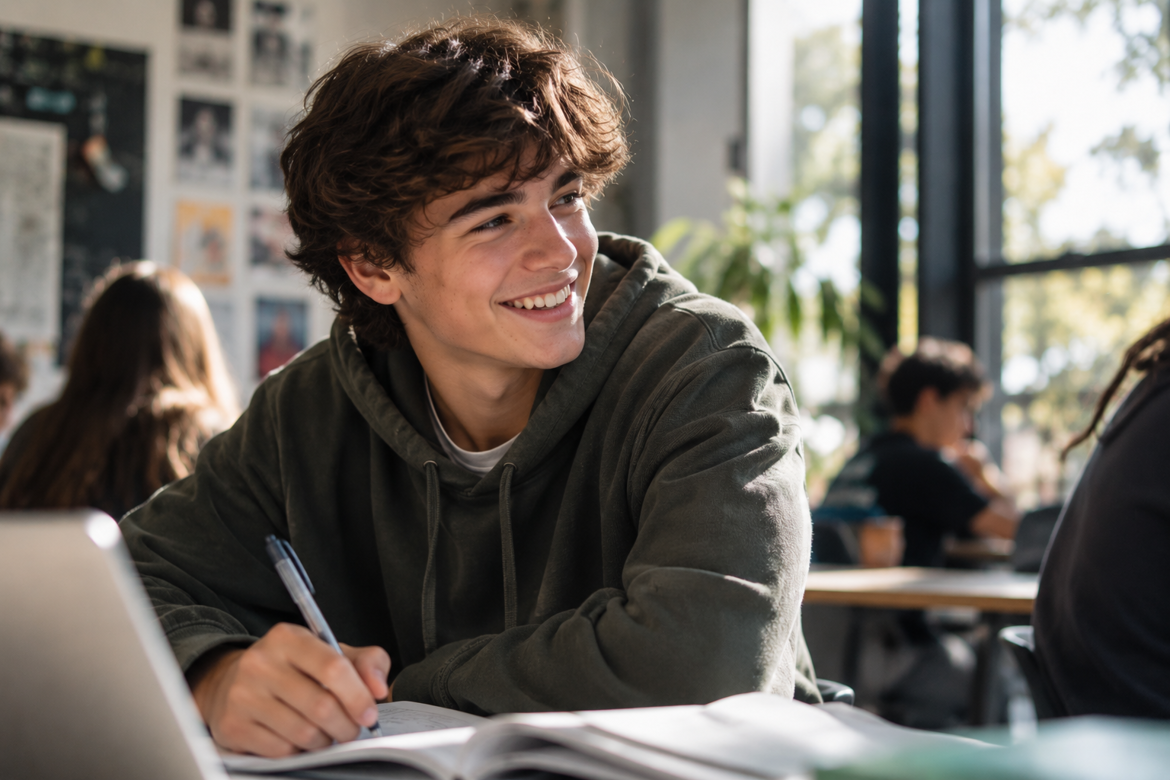 Jongen in de klas